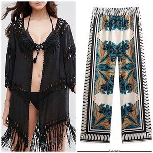 Crochet 🧶 Kimono-Multi Print Pant & Swimsuit Set